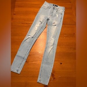 Aeropostale Light Blue Distressed Jeggings